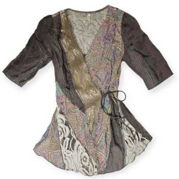 Tiny for Anthropologie Wrap Blouse, Size Medium - Picture 2 of 12